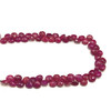 Natural Ruby Briolette Facet Cut 7mm Heart VS Clarity Carmine Color Loose Precious Gemstone Beads