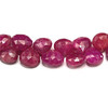 Natural Ruby 7mm Briolette Facet Cut Heart VS Clarity Carmine Color Loose Precious Gemstone Beads