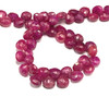 Natural Ruby 7mm Briolette Facet Cut Heart VS Clarity Carmine Color Loose Precious Gemstone Beads