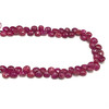 Natural Ruby 7mm Heart VS Clarity Carmine Color Briolette Facet Cut Loose Precious Gemstone Beads