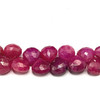 Natural Ruby 7mm Heart Briolette Facet Cut VS-Clarity Carmine Color Loose Precious Gemstone Beads
