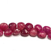 Natural Ruby 7mm Heart Briolette Facet Cut VS-Clarity Carmine Color Loose Precious Gemstone Beads