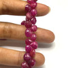 Natural Ruby 7mm Heart Briolette Facet Cut VS-Clarity Carmine Color Loose Precious Gemstone Beads