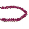 Ruby Natural 7mm Heart Briolette Facet Cut VS Clarity Carmine Color Loose Precious Gemstone Beads