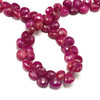 Ruby Natural 7mm Heart Briolette Facet Cut VS Clarity Carmine Color Loose Precious Gemstone Beads