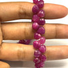 Ruby Natural 7mm Heart Briolette Facet Cut VS Clarity Carmine Color Loose Precious Gemstone Beads