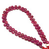 Natural Ruby 7mm Heart Briolette Facet Cut VS Clarity Hot Pink Color Loose Gemstone Precious Beads