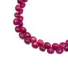 Natural Ruby 7mm Heart Briolette Facet Cut VS Clarity Hot Pink Color Precious Loose Gemstone Beads