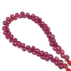 Natural African Ruby Heart Briolette Faceted Beads | 7mm | 69 Pcs 122 Carats | Hot Pink | VS Clarity | 10.2 Inch Precious Gemstone for Fine Jewelry Making