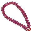 Natural African Ruby Heart Briolette Faceted Beads | 7mm | 66 Pcs 121 Carats | Hot Pink | VS Clarity | 10.1 Inch Precious Gemstone for Fine Jewelry Making