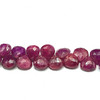 Natural Ruby Carmine Color 7mm Heart Briolette Facet Cut VS Clarity Loose Precious Gemstone Beads