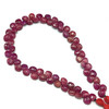 Natural African Ruby Heart Briolette Faceted Beads | 7mm | 67 Pcs 118 Carats | Carmine Red | SI1 Clarity | 10.1 Inch Precious Gemstone for Fine Jewelry Making