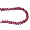 Natural Ruby 7mm Heart Carmine Color Briolette Facet Cut VS Clarity Loose Precious Gemstone Beads