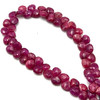 Natural African Ruby Heart Briolette Beads | 7mm | 59 Pcs 102 Carats | Carmine Red | SI1 Clarity | 8.4 Inch Precious Gemstone for Fine Jewelry Making
