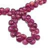 Natural Ruby 7mm Heart Briolette Facet Cut VS Clarity Carmine Color Precious Loose Gemstone Beads
