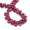 Natural Ruby 7mm Heart Briolette Facet Cut VS Clarity Carmine Color Gemstone Precious Beads