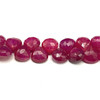 Natural Ruby 7mm Heart Briolette Facet Cut VS Clarity Carmine Color Precious Gemstone Beads