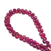 Natural African Ruby | 7mm Heart Briolette Faceted | 63 Pcs 103 Carats | Carmine Red | SI1 Clarity | 8.9 Inch Gemstone Beads for Jewelry Making