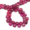 Natural Ruby 7mm Heart VS Clarity Carmine Color Loose Precious Briolette Facet Cut Gemstone Beads