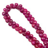 Natural Ruby 7mm Heart Briolette Facet Cut VS Clarity Carmine Color Loose Precious Gemstone Beads