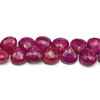Natural Ruby 7mm Heart Briolette Facet Cut VS Clarity Color Carmine Loose Precious Gemstone Beads