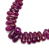 Natural Ruby 7.5x5.5-5x3 mm Drop Briolette Facet Cut VVS Clarity Carmine Color Loose Precious Gemstone Beads
