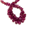 Natural Ruby 8x5-3.5x2.5 mm Drop Briolette Facet Cut VVS Clarity Carmine Color Loose Precious Gemstone Beads