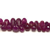 Natural Ruby 8x5-4x3 mm Drop Briolette Facet Cut VVS Clarity Carmine Color Loose Precious Gemstone Beads
