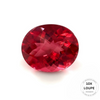 Rubellite Natural Certified Gemstone Oval Checkerboard Cut Flawless Clarity 5.16 Carats Deep Raspberry Color Tourmaline Loose Birthstone Vibrant Energy Gem for Confidence, Creativity and Self-Love