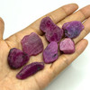 Natural Ruby Uncut Rough Mozambique Mines 7 Piece 262.3 Carats Super High Grade Hot Pink Color Rock Gemstone
