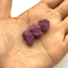 Natural Ruby Uncut Rough Mozambique Mines 3 Piece 48.87 Carats Super High Grade Hot Pink Color Rock Gemstone