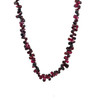 Natural Garnet Smooth Drop Plain Smooth Gemstone Beaded 14.8" Necklace Handmade Deep Red Jewelry