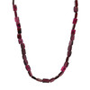 Handmade Natural Garnet Tube Bead 15 Inch Necklace Smooth Plain Gemstone Jewelry