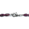 Garnet Natural Handmade Drop Plain Smooth Gemstone Beaded Necklace Jewelry
