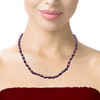 Garnet Natural Handmade Drop Plain Smooth Gemstone Beaded Necklace Jewelry