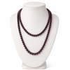 Handmade Natural Garnet Stackable Necklace Ball Smooth Gemstone Beaded 28.8 Inch Versatile Jewelry