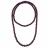 Handmade Natural Garnet Stackable Necklace Ball Smooth Gemstone Beaded 28.8 Inch Versatile Jewelry