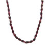 Garnet Natural Handmade Smooth Plain Dholki Gemstone Beaded 16.4 Inch Necklace Jewelry