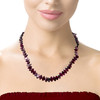Garnet Natural Handmade Smooth Plain Fish Shape Gemstone Beaded Necklace Jewelry