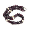 Garnet Natural Handmade Plain Smooth Fish Shape Gemstone Beaded Necklace Jewelry