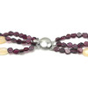 Handmade Natural 18.9 Inch Garnet Plain Fancy 7x5 mm & Chalcedony Mani Gemstone Beaded Necklace