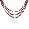 Handmade Natural Garnet Smooth Hexagon & Chalcedony Nugget Gemstone 18.9 Inch Necklace Layered Timeless Jewelry