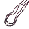 Handmade Natural 16.2 Inch Garnet Plain Drop 6x4 mm & Agate Round Gemstone Beaded Necklace