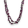 Handmade Natural Garnet Smooth Fish Shape with Agate Round Gemstone Beaded 16.7 Inch Layered Necklace Jewelry