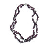 Handmade Natural 16.7 Inch Garnet Plain Fish 7x4 mm & Agate Round Gemstone Beaded Necklace