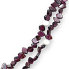 Handmade Natural 16.7 Inch Garnet Plain Fish 7x4 mm & Agate Round Gemstone Beaded Necklace
