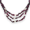 Handmade Natural Garnet Necklace Smooth Cut Fish Shape & Chalcedony Nugget Gemstone Beaded 17.9 Inch Layered Jewelry