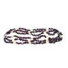 Handmade Natural 17.9 Inch Garnet Plain Fish 7x4 mm & Chalcedony Mani Gemstone Beaded Necklace