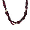 Handmade Twisted Natural Garnet Smooth Cube & Agate Round Gemstone Beaded 15.2 Inch Necklace Timeless Jewelry