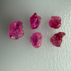 Natural Ruby Uncut Earth mined Rough Super High Grade 4.9 Carats 5 Pcs Carmine Color Kenya Mines Raw Gemstone Jewelry Making
